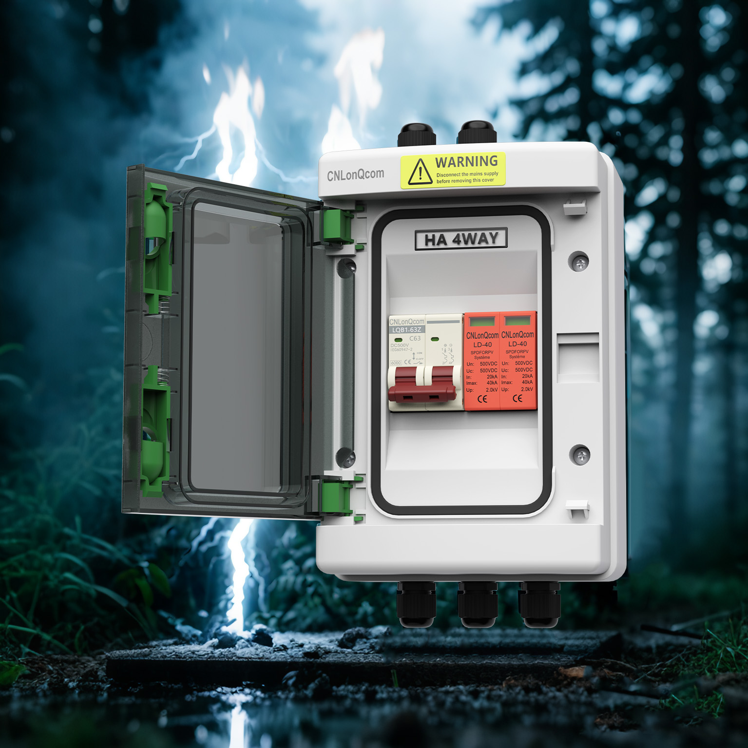 کاغذ سفید LQX-DC500V-1-1 PV Combiner Box فنی